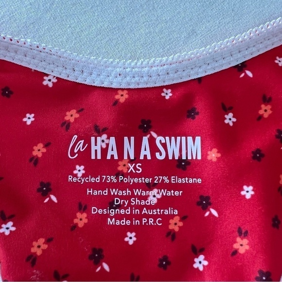La Hana Swim Emilia Bikini Bottom in Red Floral - Lahana - Picture 11 of 16